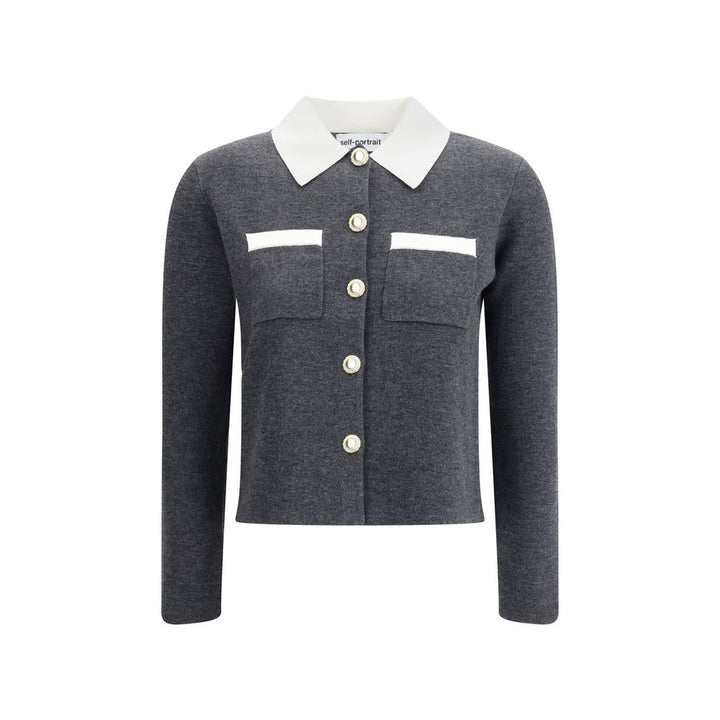 Contrast collar Cardigan