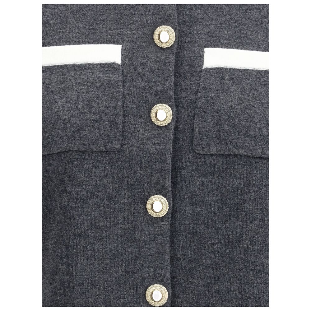 Contrast collar Cardigan