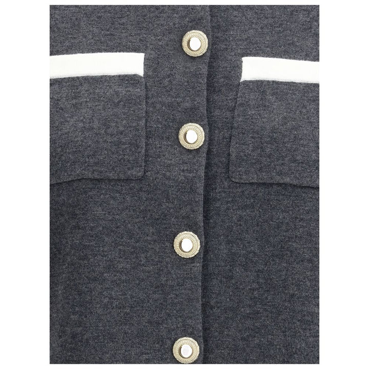 Contrast collar Cardigan