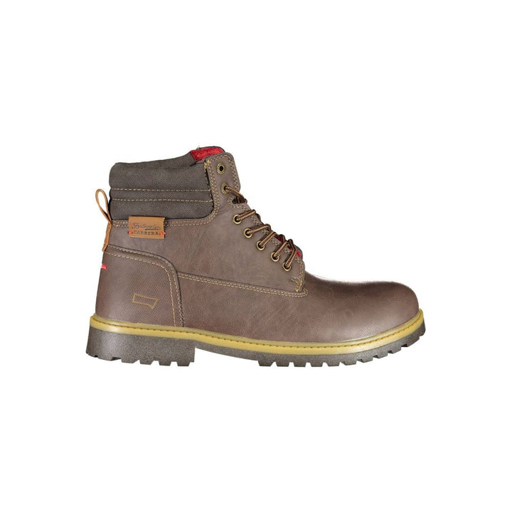 Brown Polyester Boot