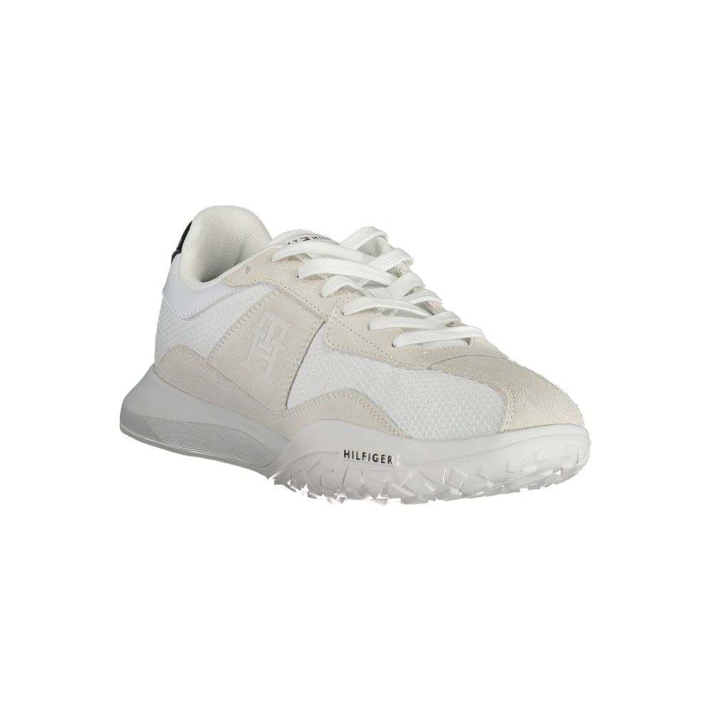 White Polyester Sneaker