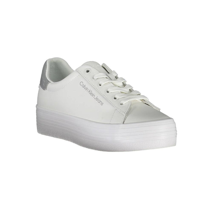 White Polyester Sneaker
