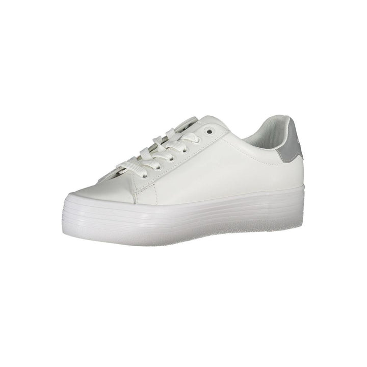 White Polyester Sneaker