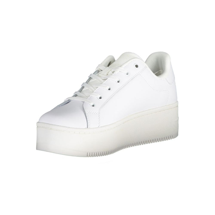 White Polyester Sneaker