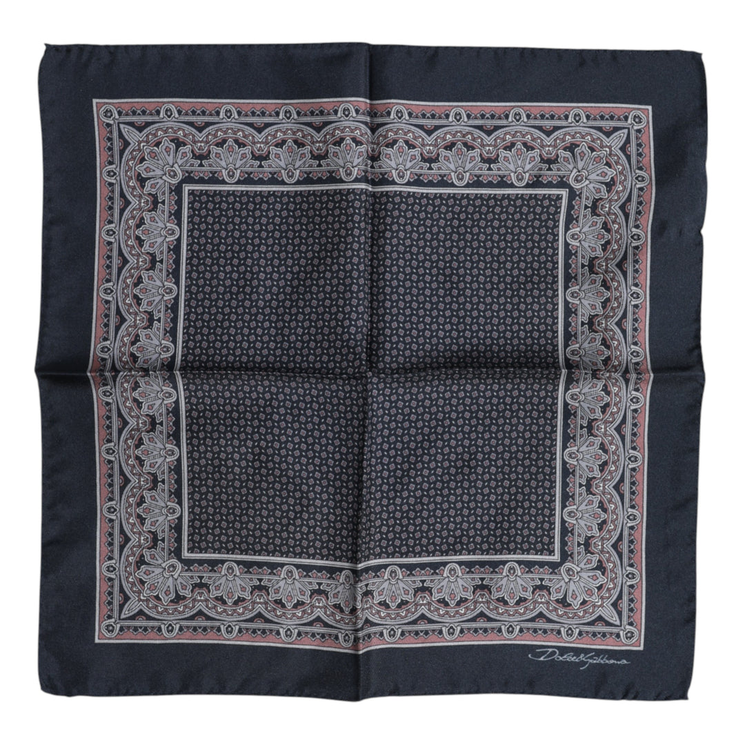 Multicolor Fantasy Silk Square Foulard Scarf