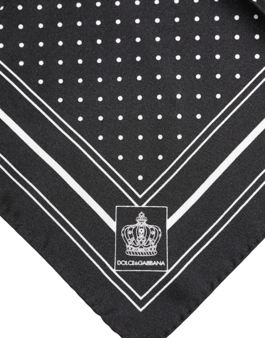 Black White Polka Dot Men Foulard Scarf