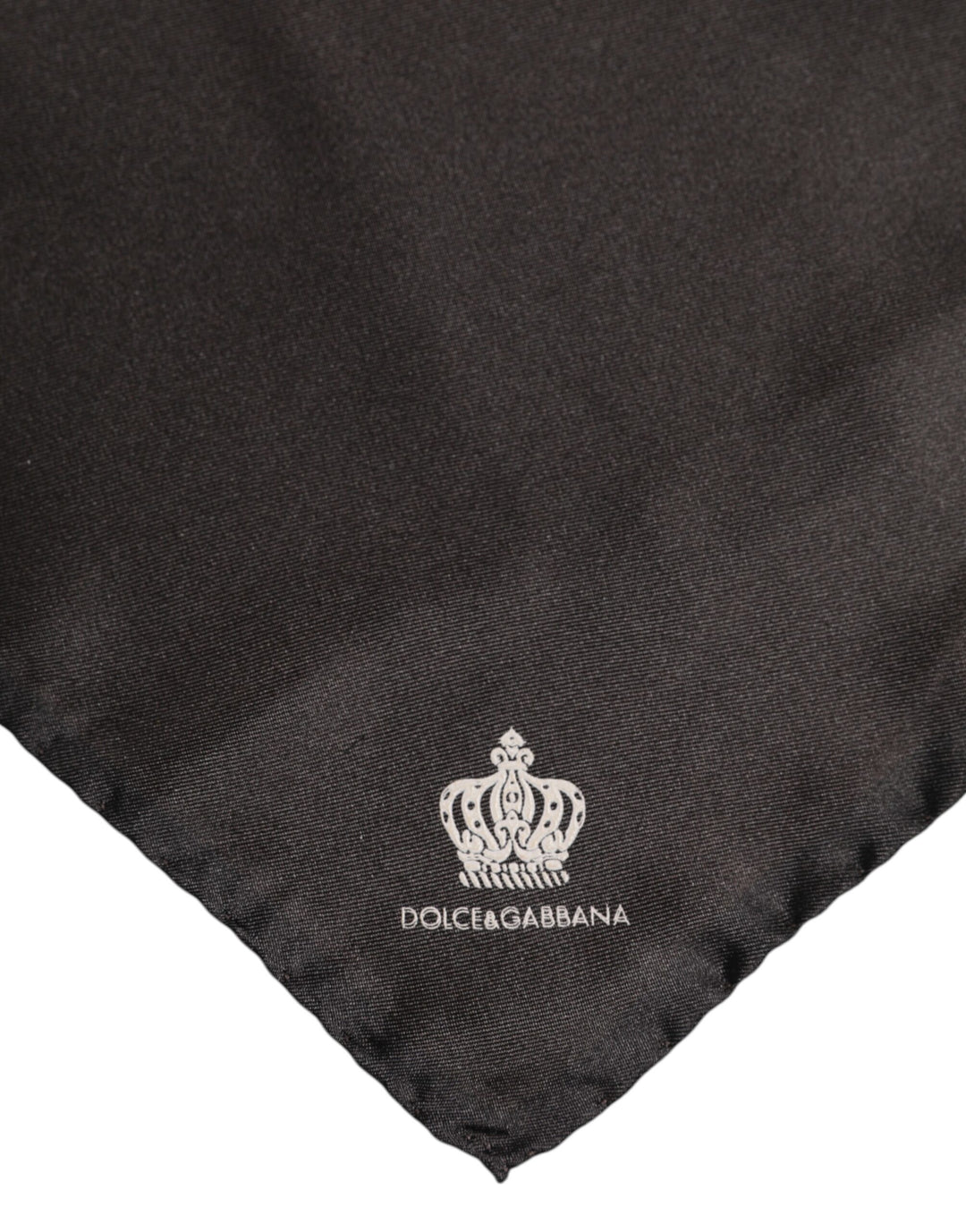 Brown DG Crown Silk Square Men Foulard Scarf