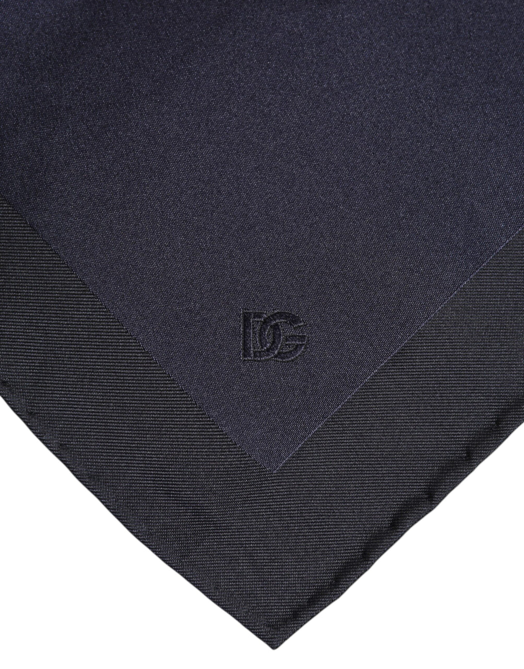 Dark Blue Silk Square Men Foulard Scarf