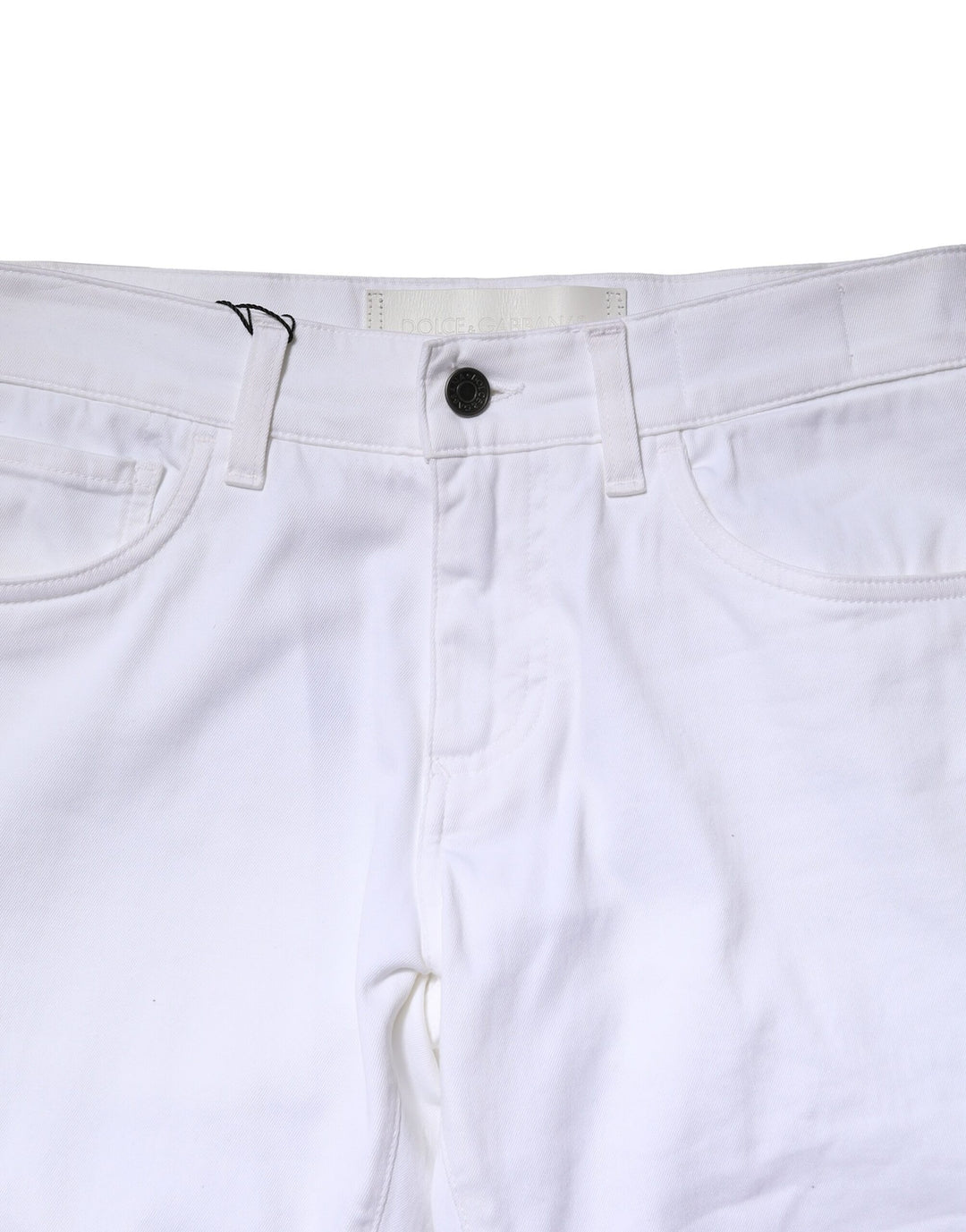 White Cotton Skinny Men Denim Jeans