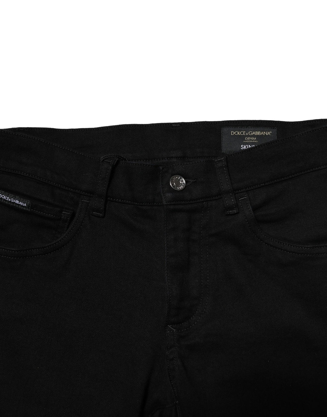Black Cotton Stretch Skinny Men Denim Jeans