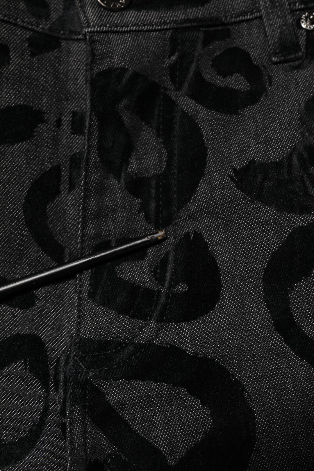 Gray Cotton DG Logo Straight Men Denim Jeans