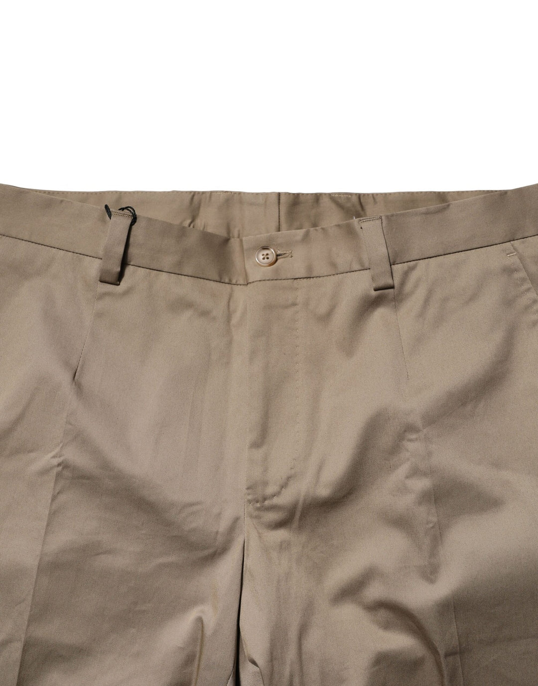 Brown Cotton Tapered Men Formal Pants
