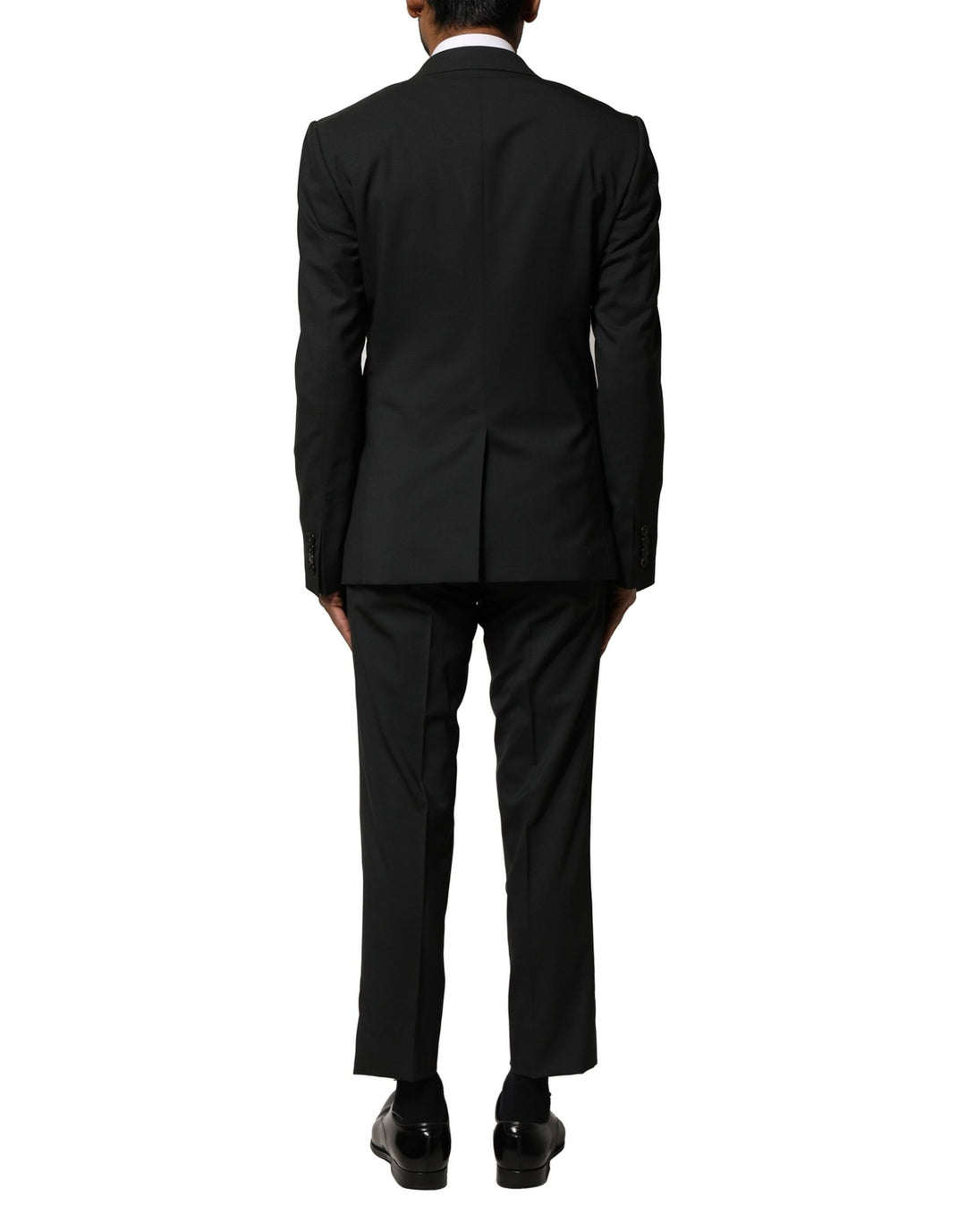 Black Wool 2 Piece Single Breasted Suit