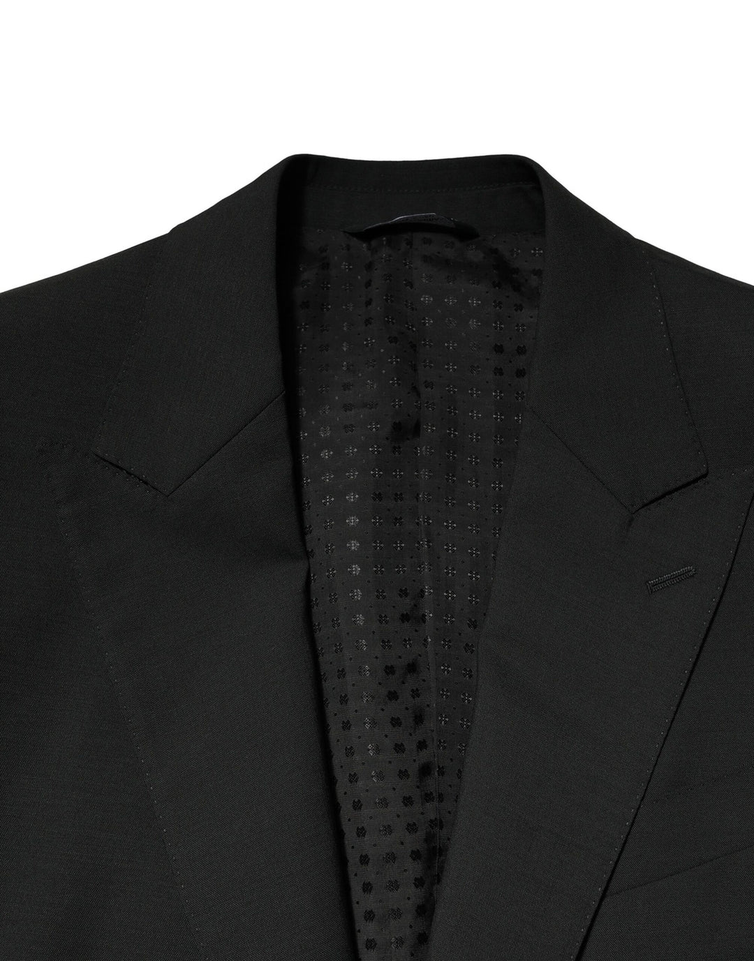 Black Wool 2 Piece Single Breasted Suit