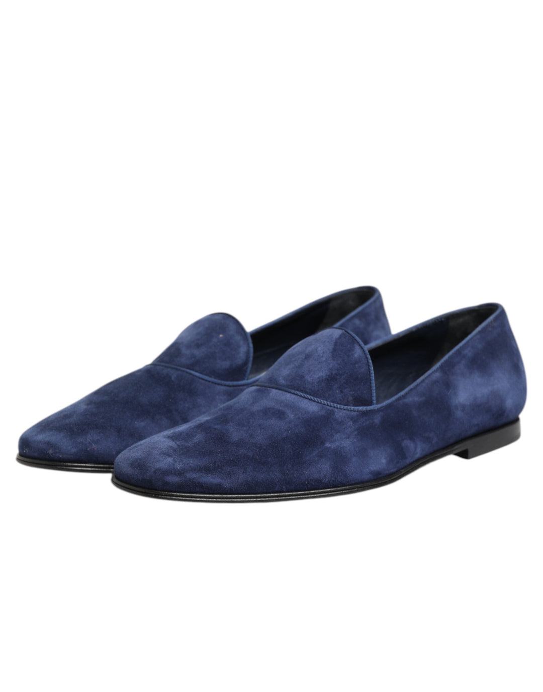 Blue Velvet DG Logo Loafers Formal Shoes