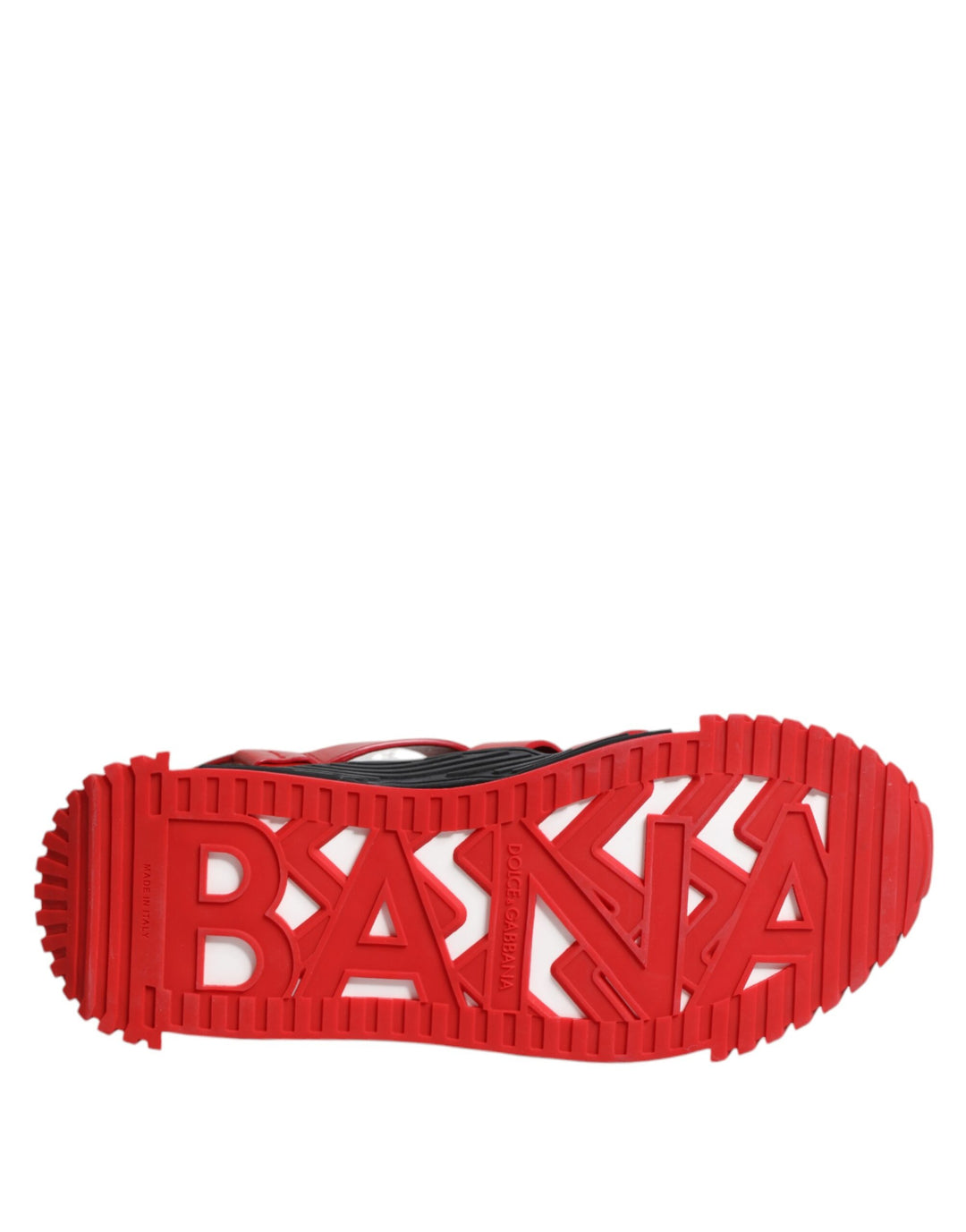 Red Black Leather Ankle Strap Sandals Shoes