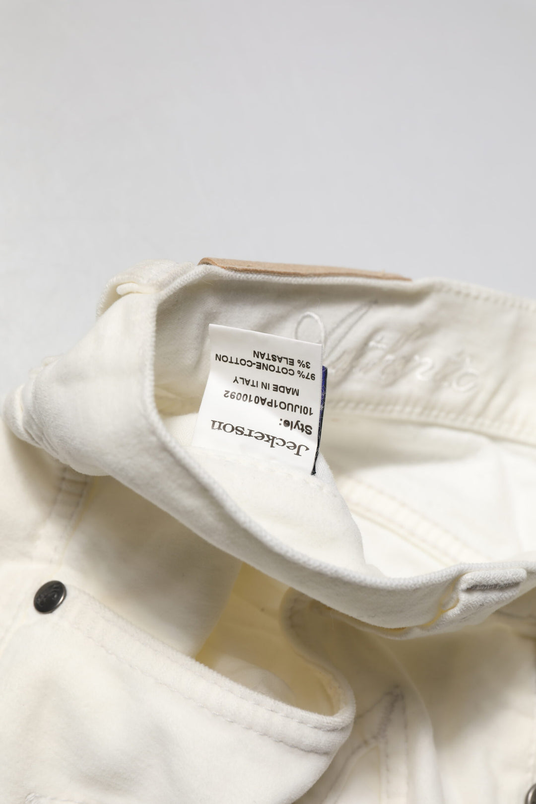 White Cotton Stretch Straight Fit Men Denim Jeans