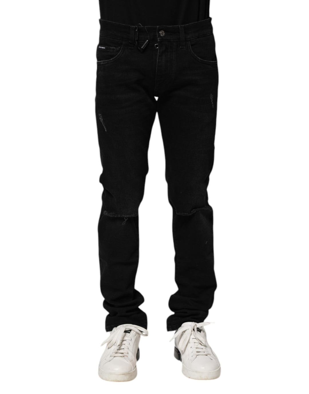 Black Cotton Skinny Men Denim Jeans
