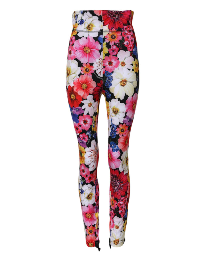 Multicolor Floral High Waist Leggings Pants