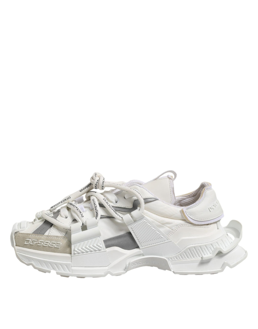 White Gray Low Top Space Sneakers Shoes