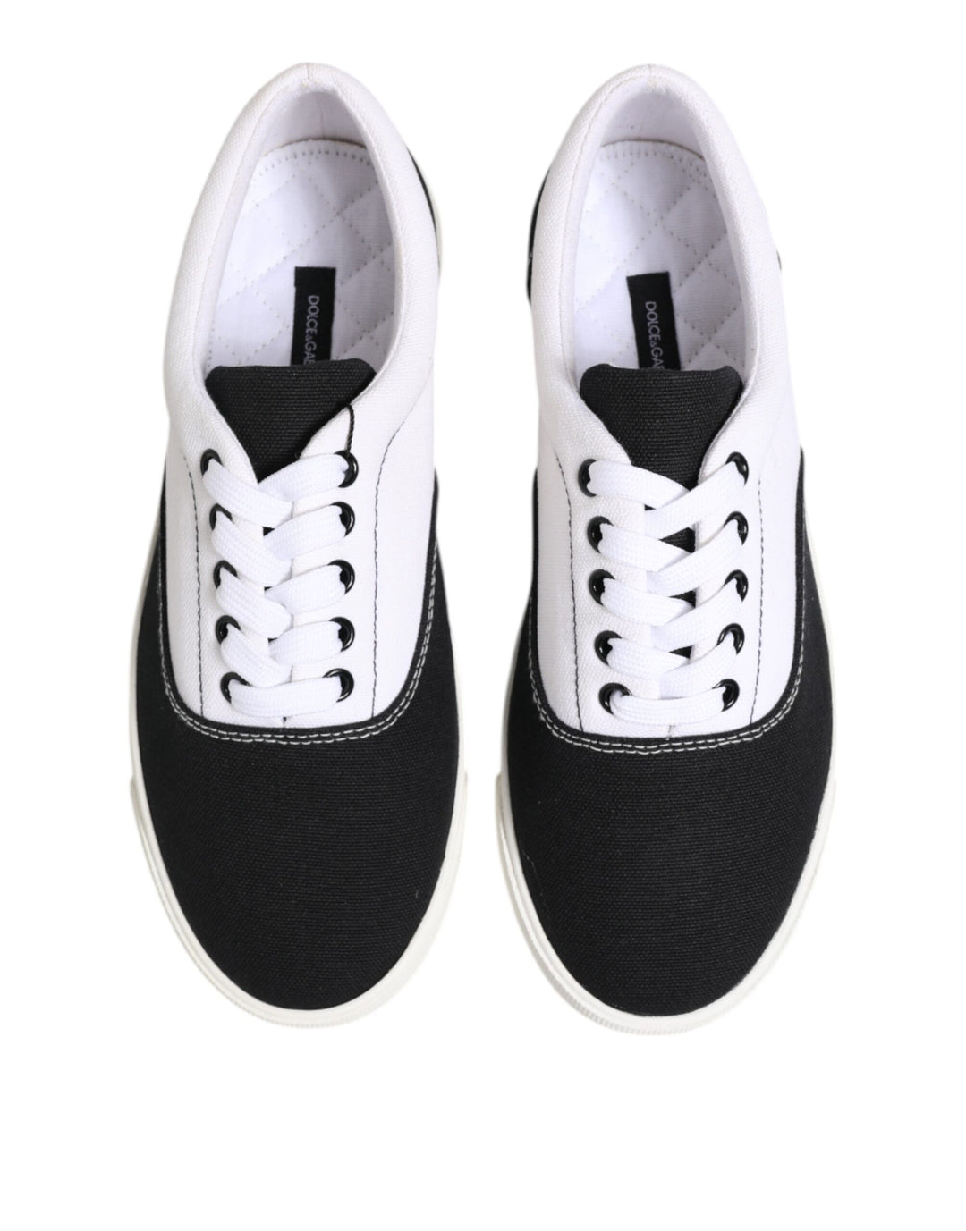 Black Cotton Canvas Lace Up Men Sneakers Shoes