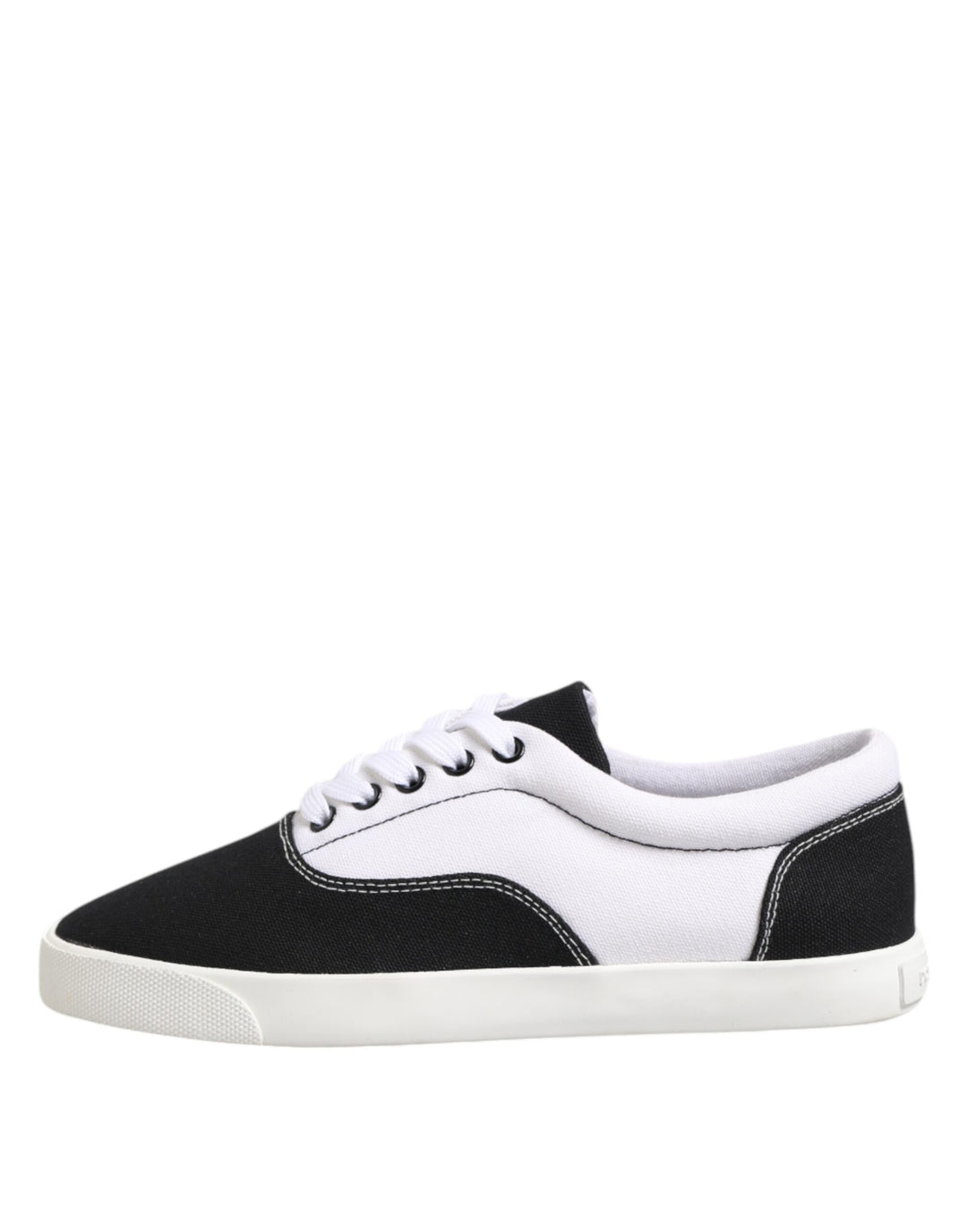 Black Cotton Canvas Lace Up Men Sneakers Shoes