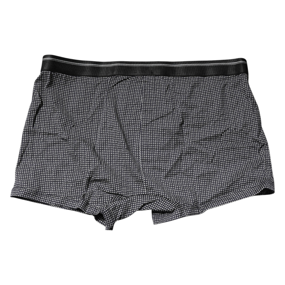 Gray Printed Cotton Boxer Short Underwear