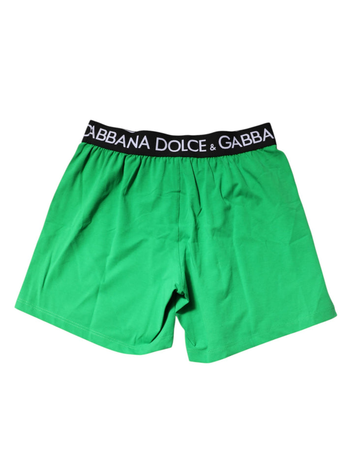 Green Cotton Regular Boxer Shorts Underwear