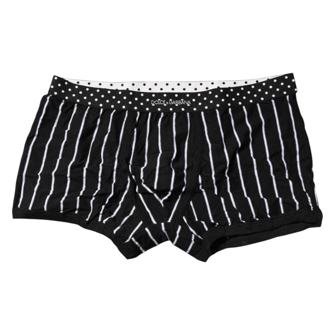 Black White Striped Regular Boxer Underwear