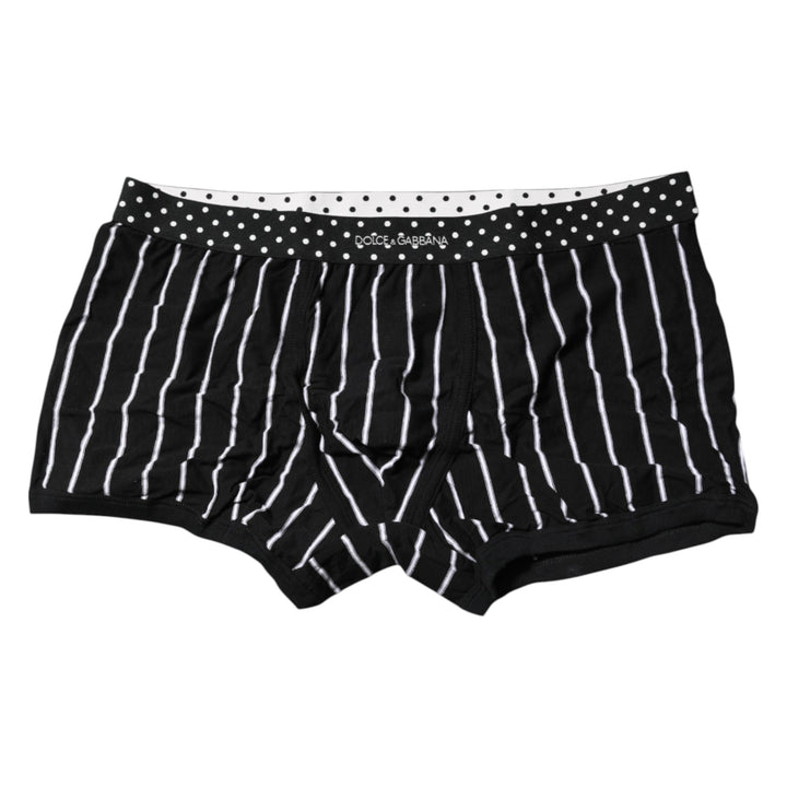 Black White Striped Regular Boxer Underwear
