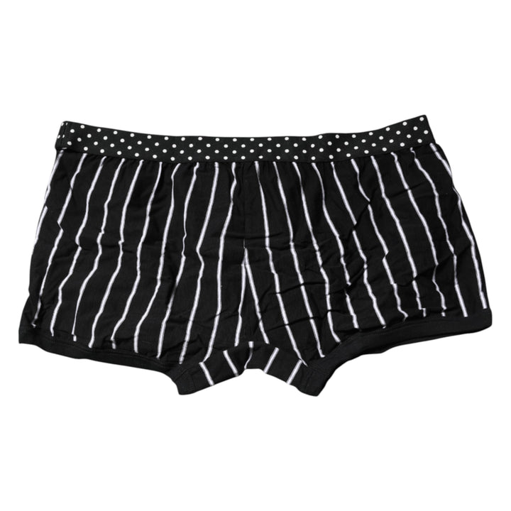 Black White Striped Regular Boxer Underwear