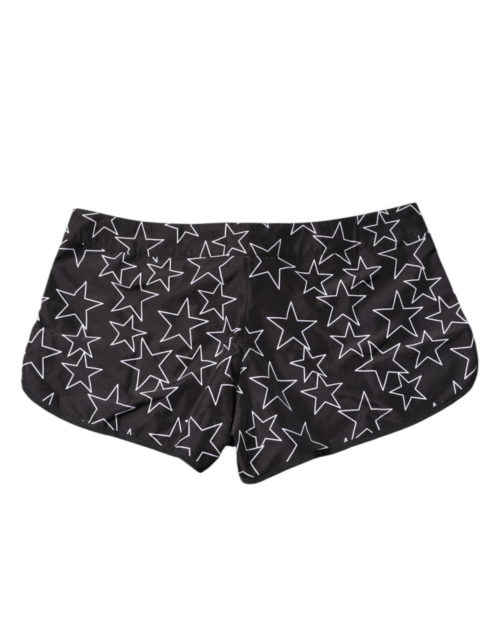 Black Star Print Beachwear Shorts Swimwear