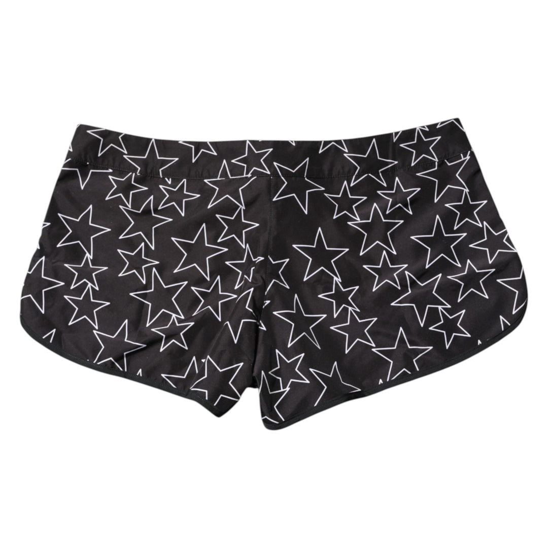 Black Star Print Beachwear Shorts Swimwear