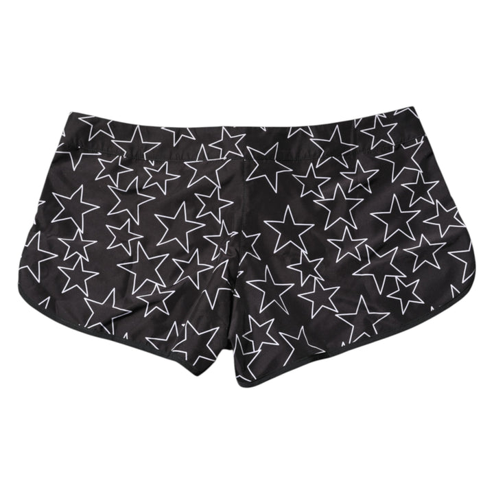 Black Star Print Beachwear Shorts Swimwear