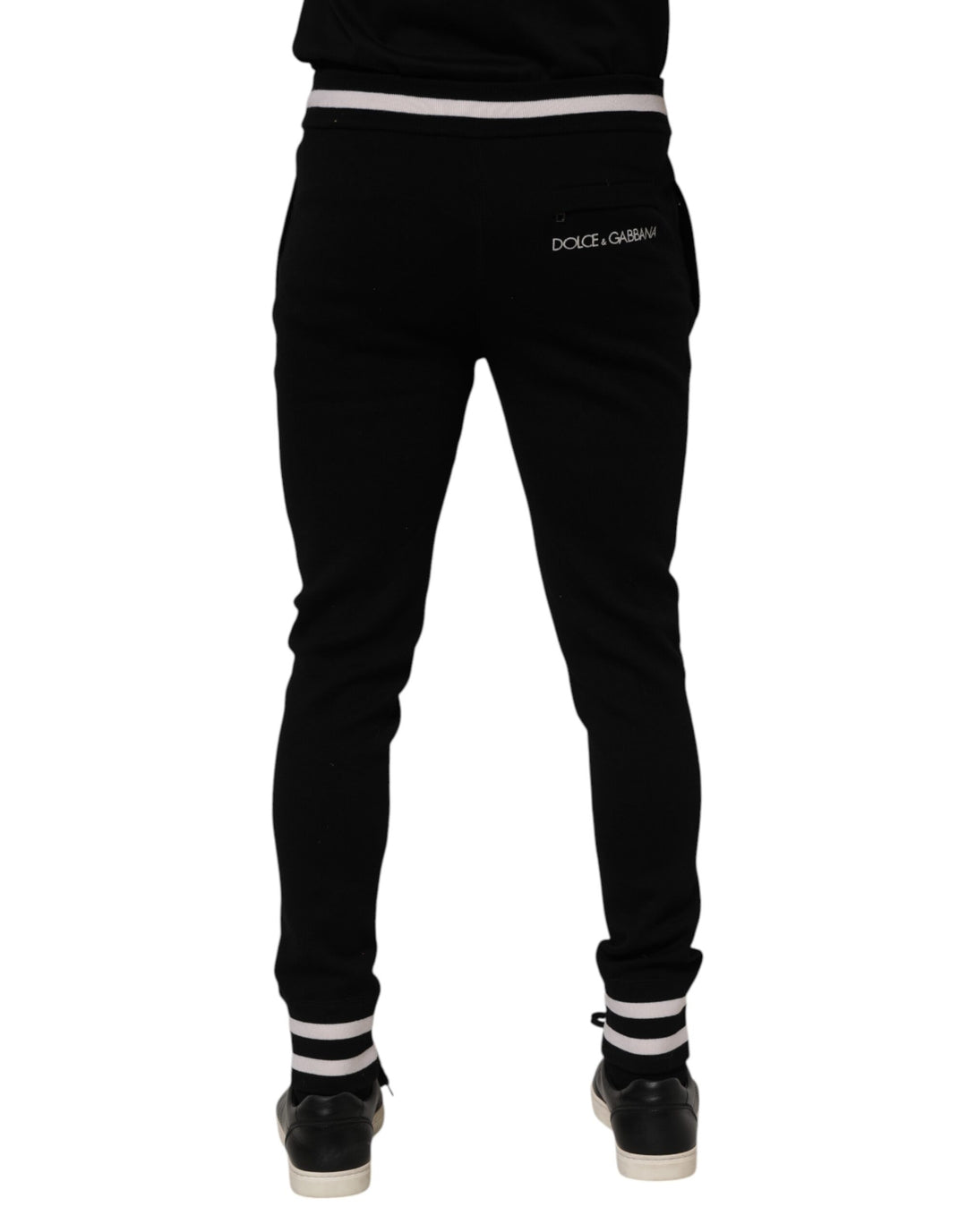Black Cotton Men Jogger Sweatpants Pants