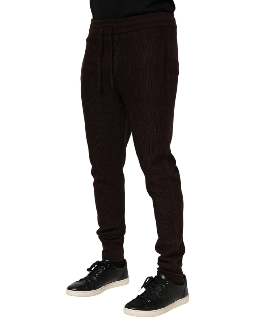 Brown Cashmere Men Jogger Sweatpants Pants