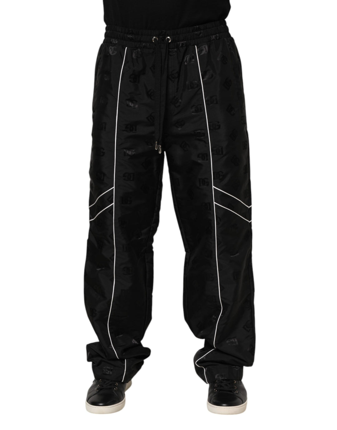 Black Cotton Straight Jogger Sweatpants Pants