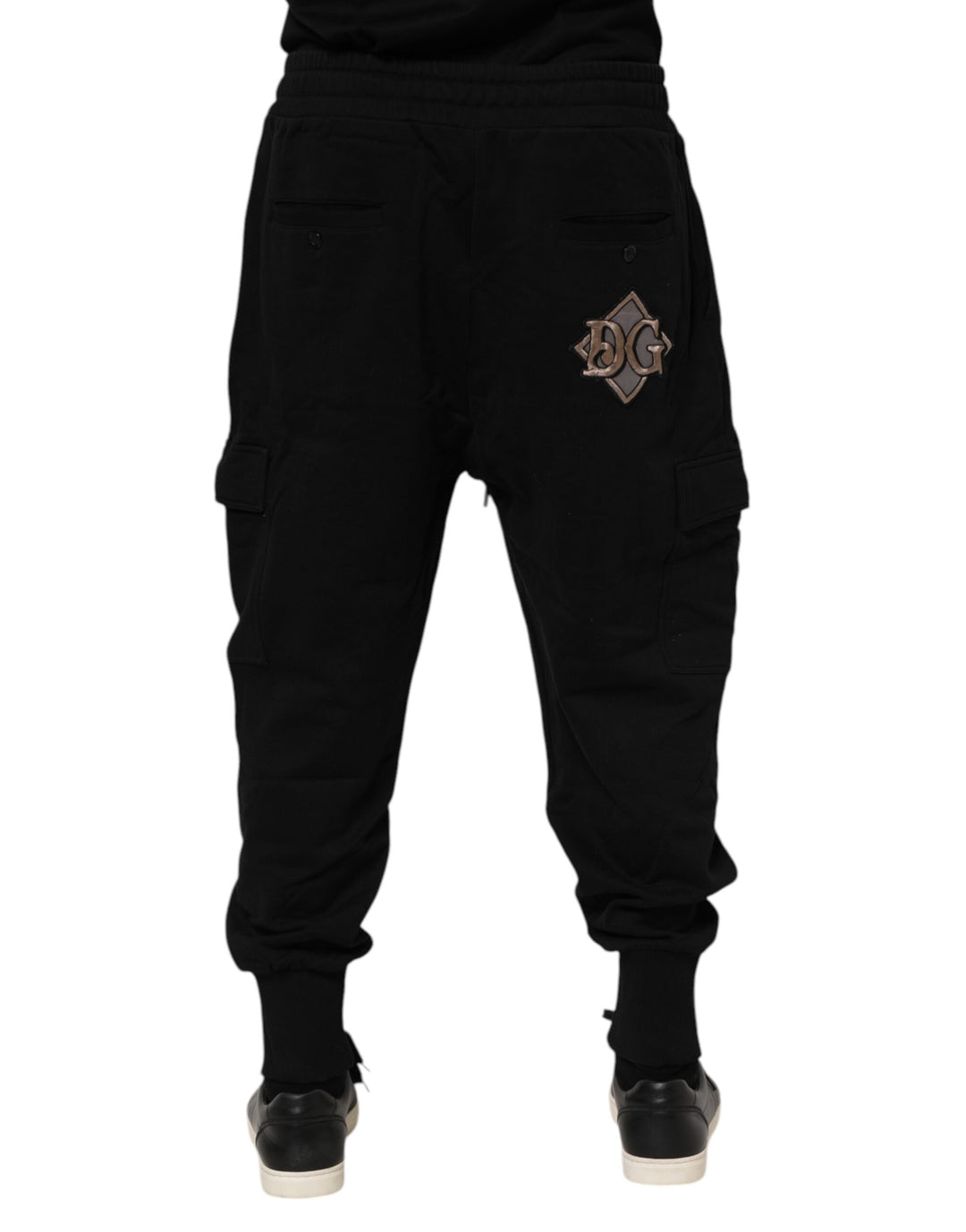 Black Cotton Logo Jogger Sweatpants Pants