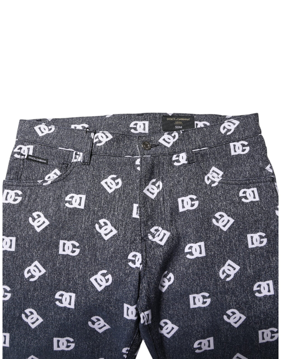 Dark Gray Logo Cotton Skinny Slim Denim Jeans