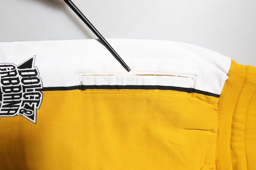 Yellow Cotton Drawstring Jogger Pants