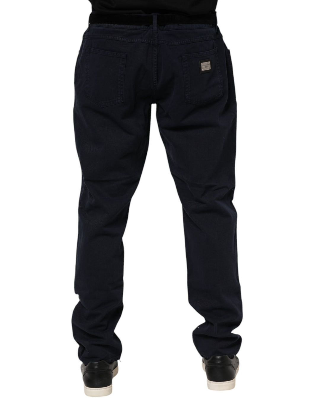 Black Cotton Tapered Denim Jeans