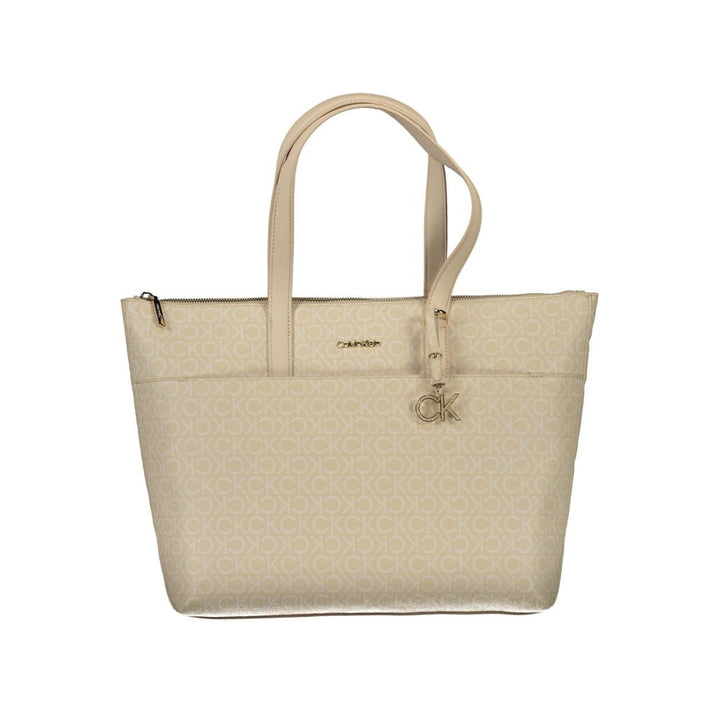 Beige Polyethylene Handbag