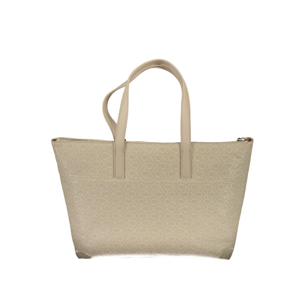 Beige Polyethylene Handbag