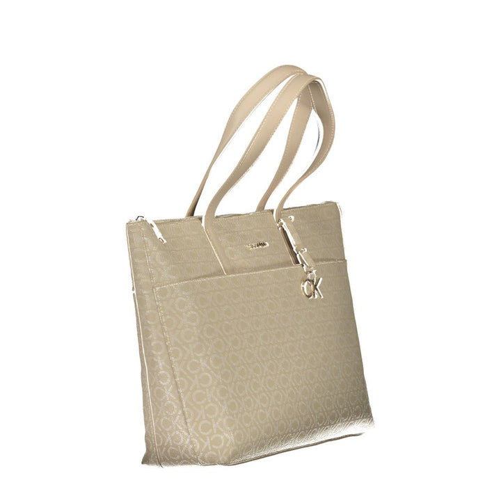 Beige Polyethylene Handbag