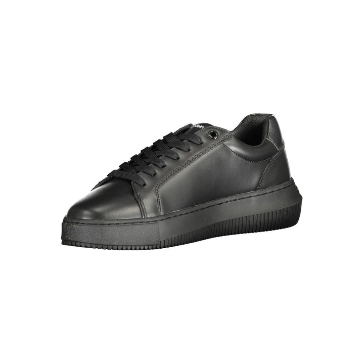 Black Polyester Sneaker