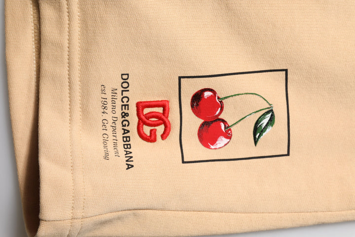 Yellow Cotton Men Bermuda Sweatshorts Shorts