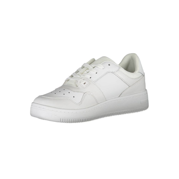 White Polyester Sneaker