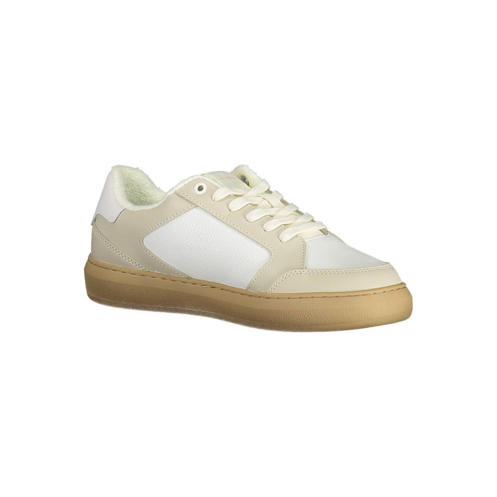 White Polyester Sneaker