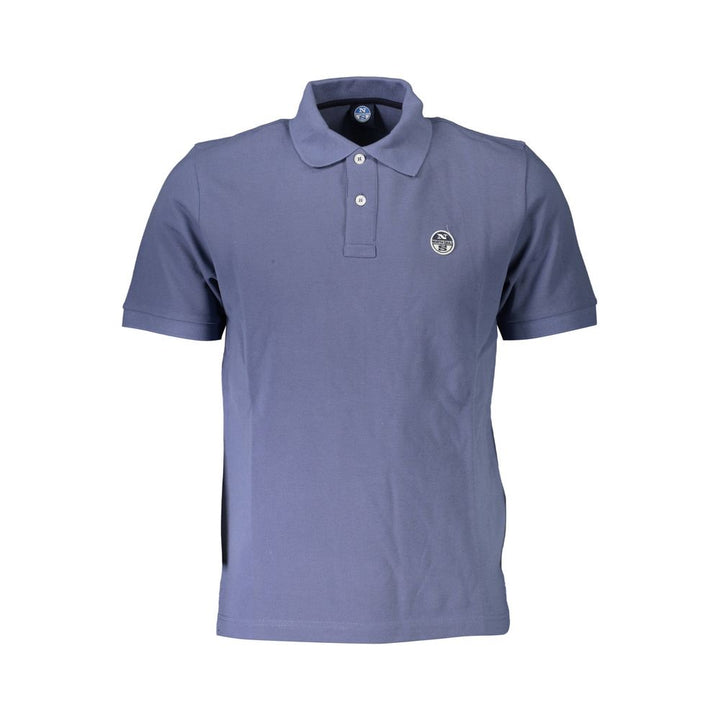 Blue Cotton Polo Shirt