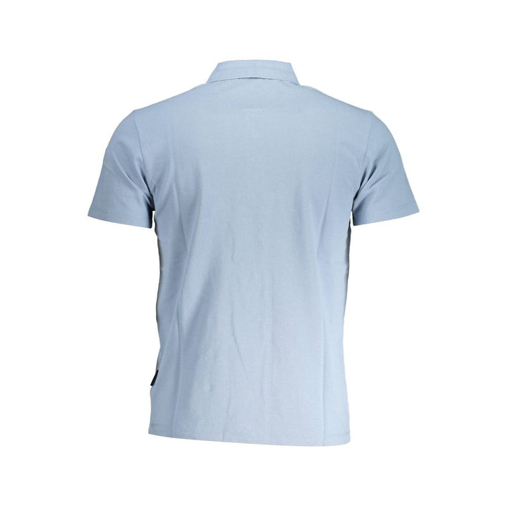 Blue Cotton Polo Shirt